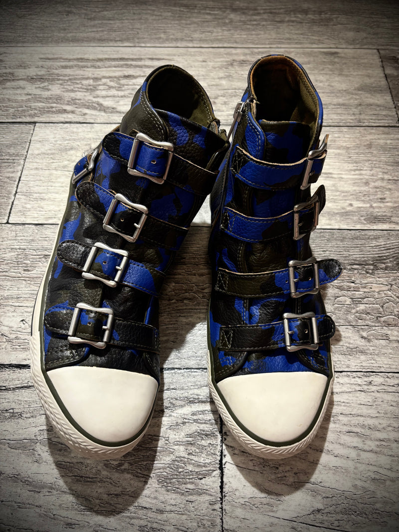 Ash Buckled High Top Sneakers