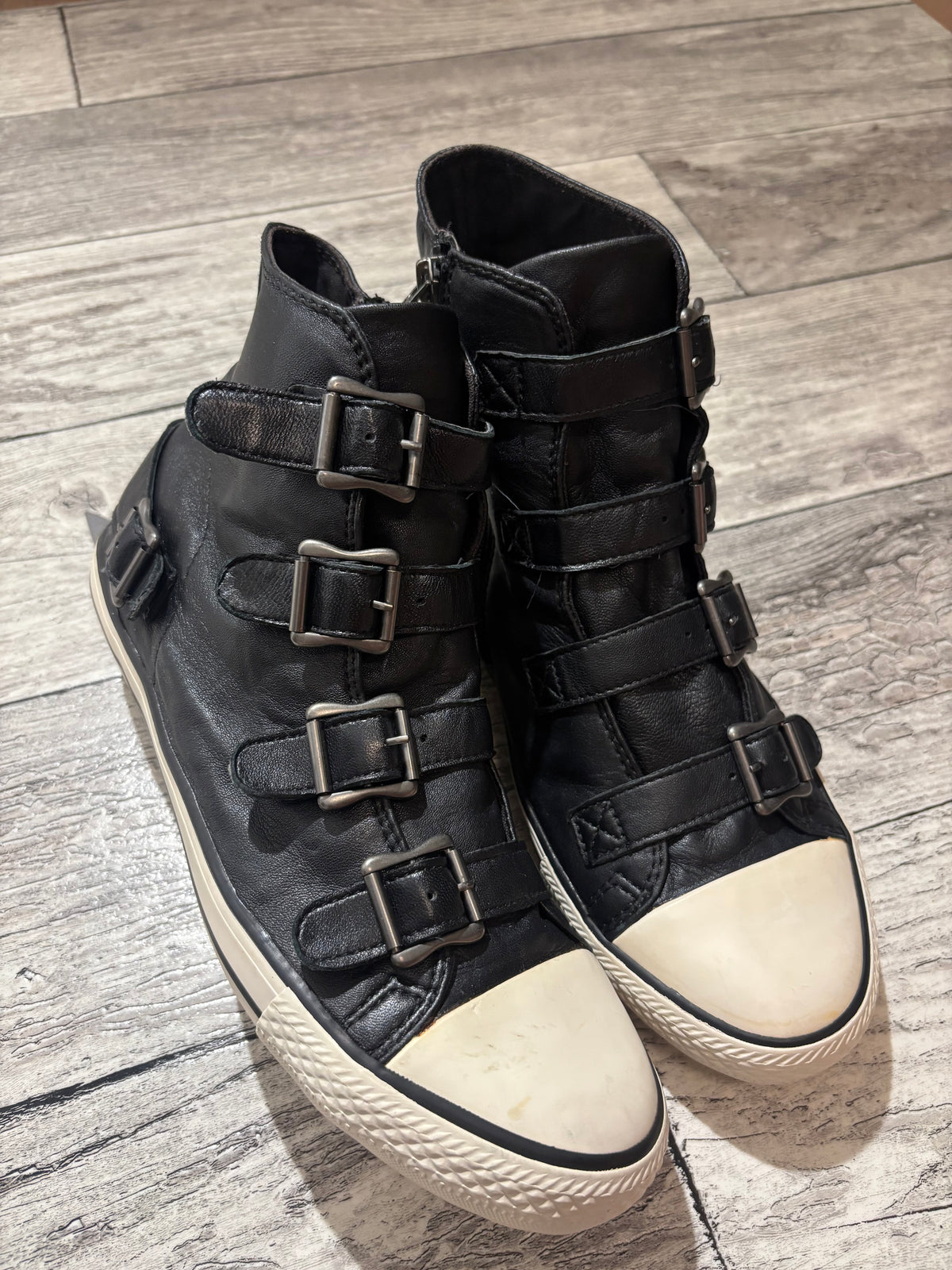 Ash Buckled High Top Sneakers