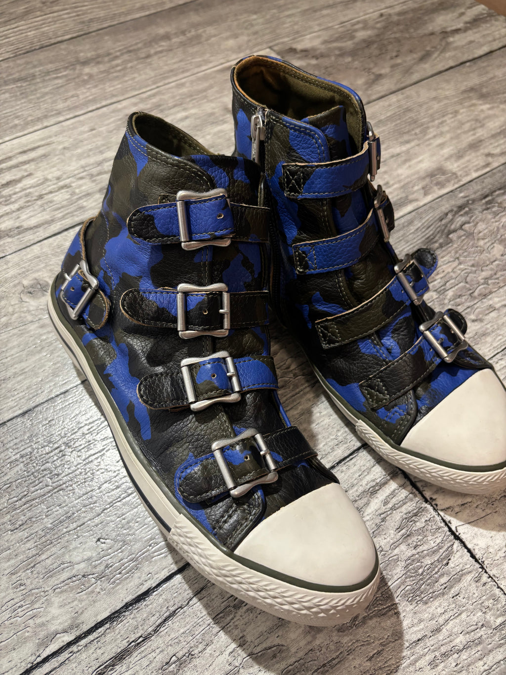 Ash Buckled High Top Sneakers
