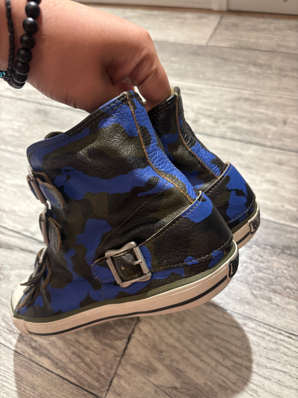 Ash Buckled High Top Sneakers
