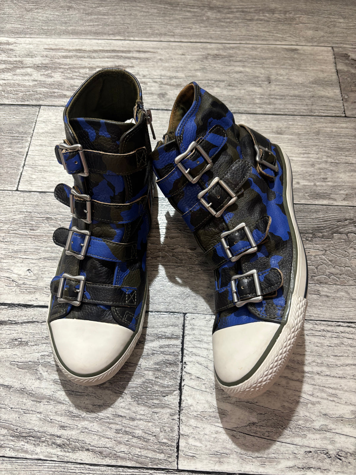 Ash Buckled High Top Sneakers