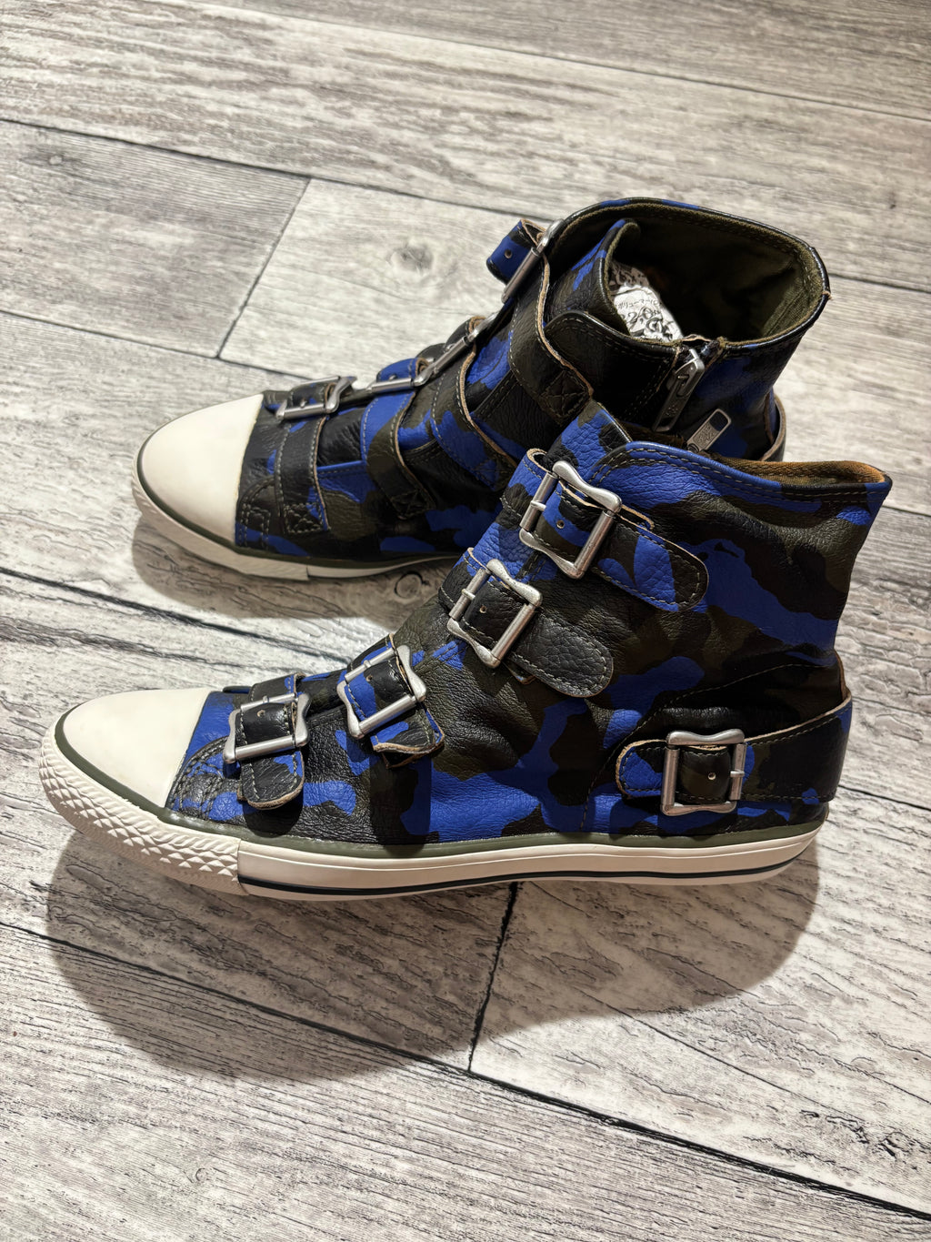 Ash Buckled High Top Sneakers