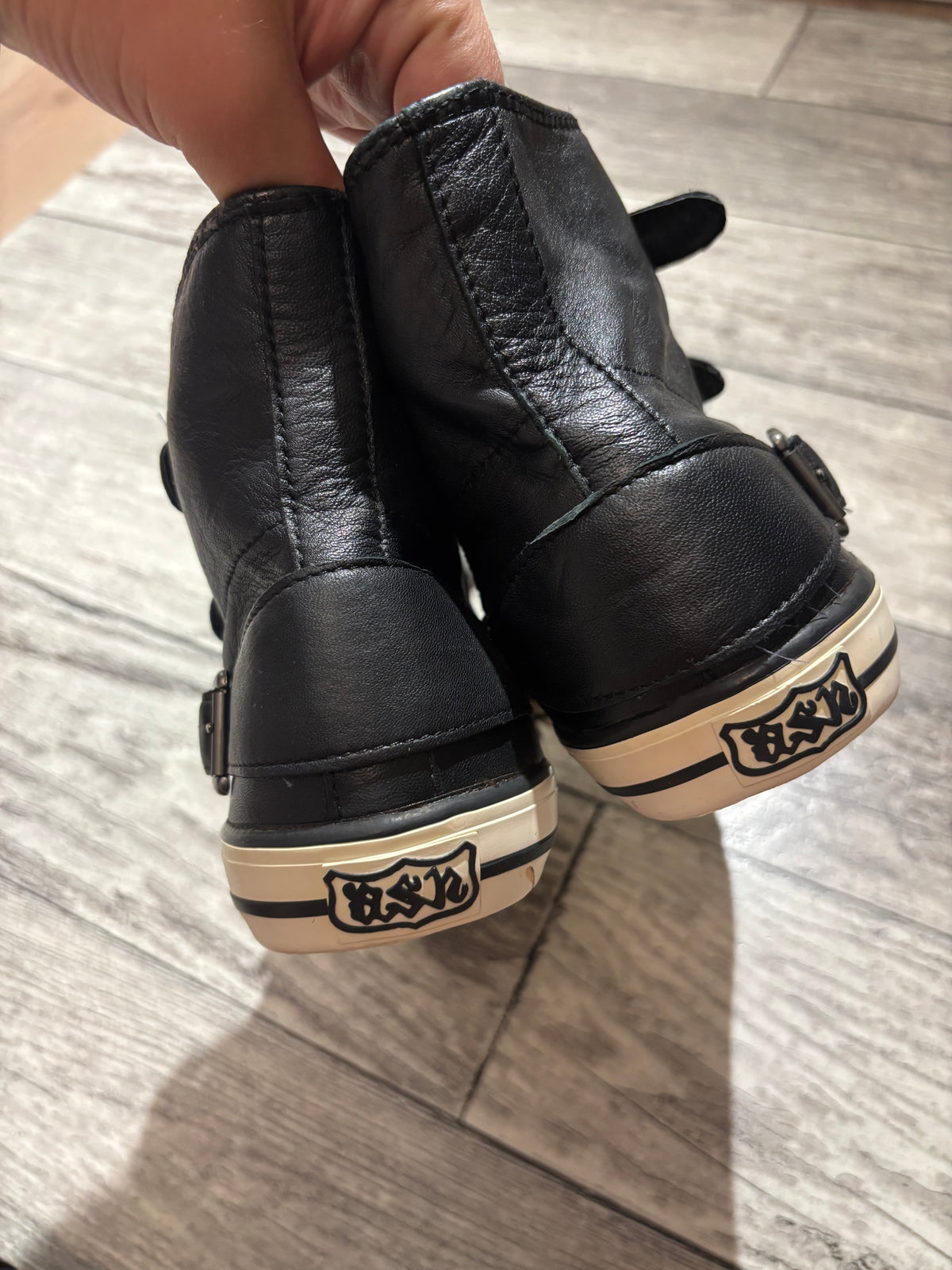 Ash Buckled High Top Sneakers