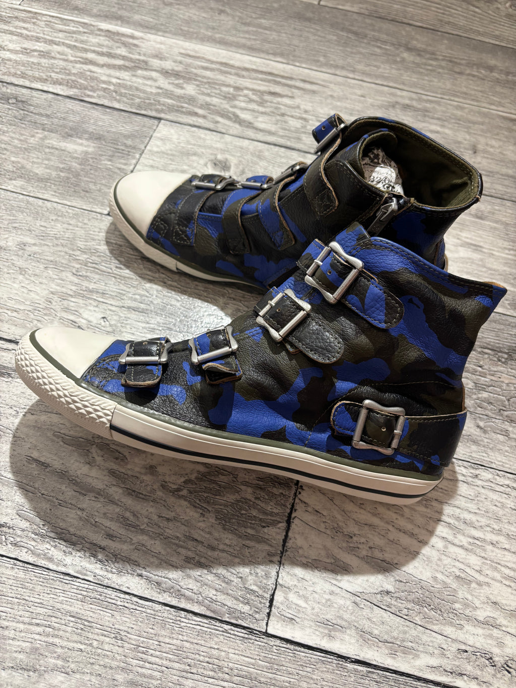 Ash Buckled High Top Sneakers