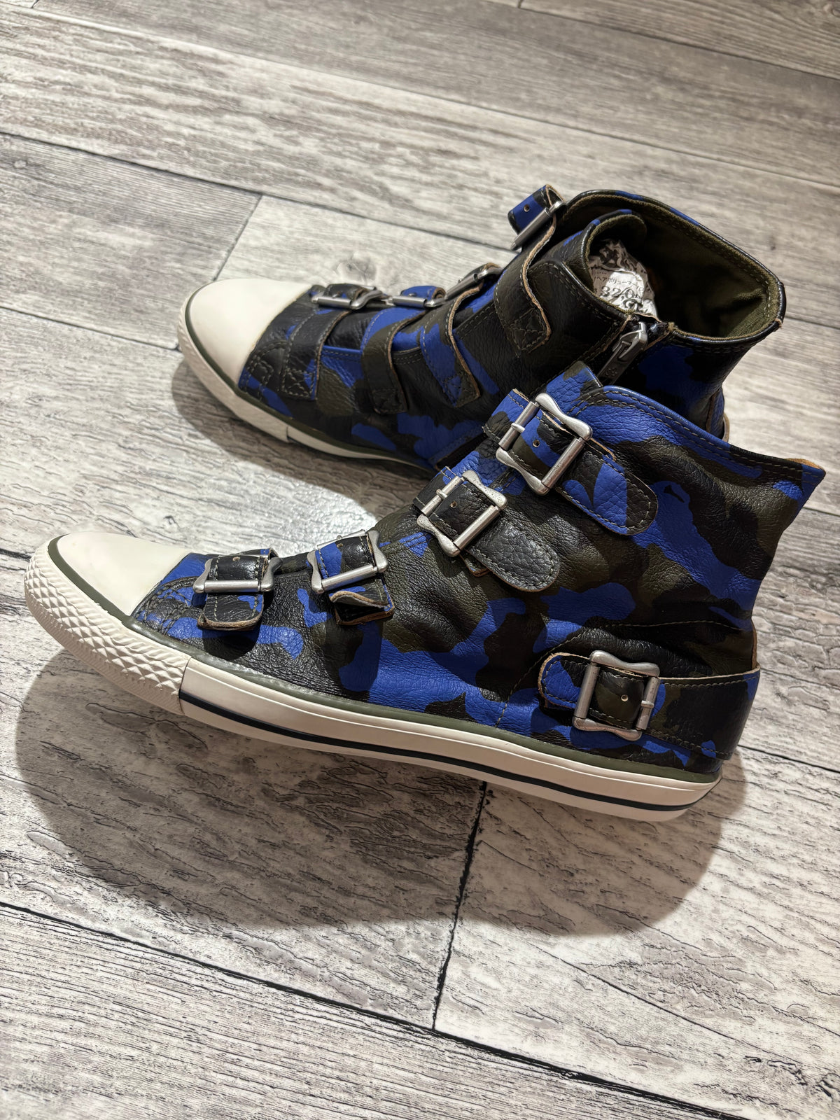 Ash Buckled High Top Sneakers